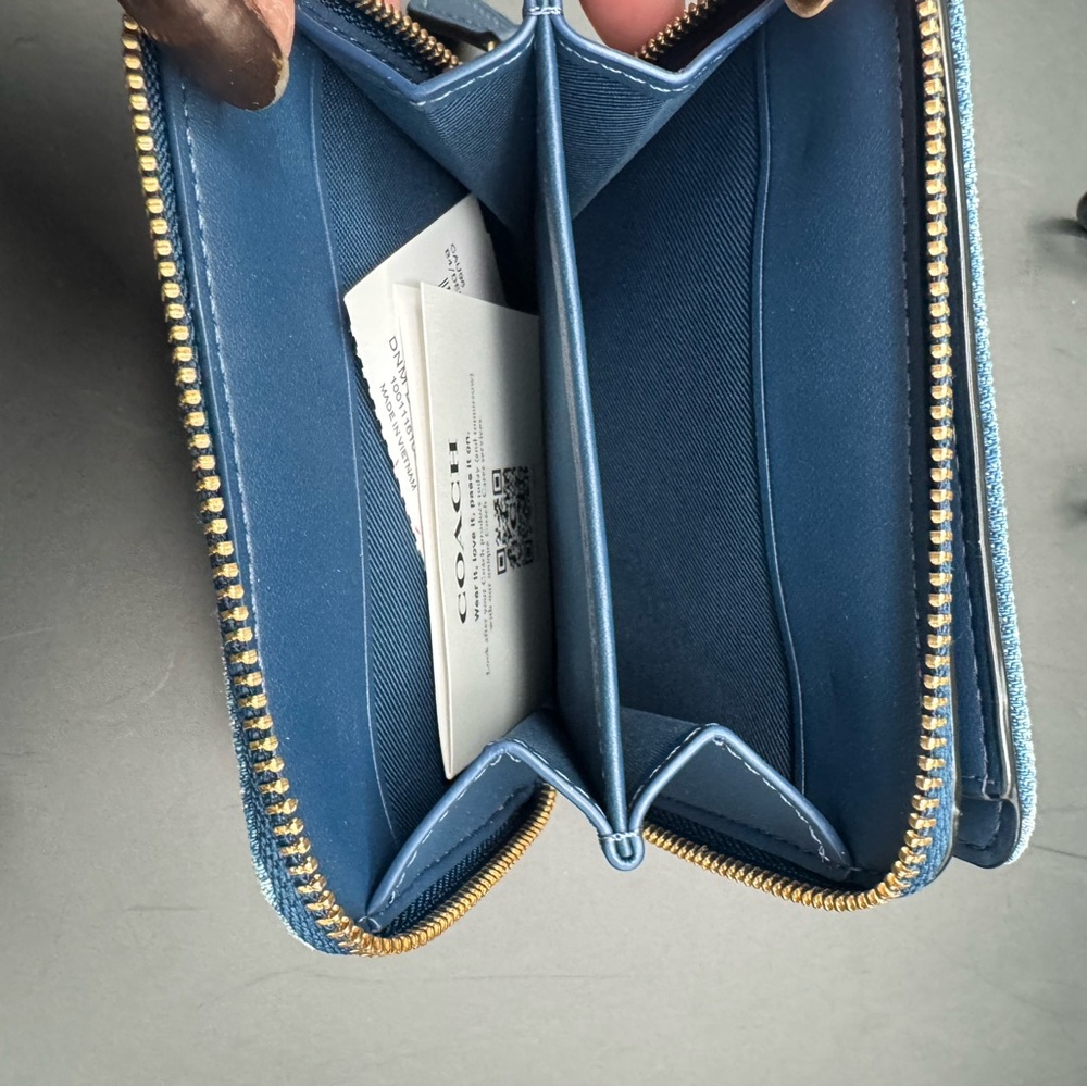 Coach Denim Bifold Wallet - Picture 3 of 5